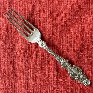 Whiting Lily Sterling Silver Luncheon Fork 6 3/4", No Mono